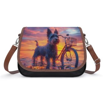 Generic Funny Scottish Terrier Dog Fashion Womens Crossbody Bags Novelty Handbag Shoulder Bag Purse