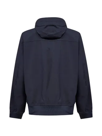 Stone Island Water-Resistant Hooded Jacket - Navy