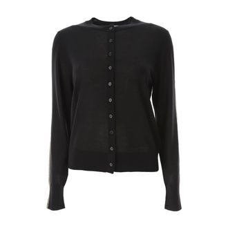 Paul Smith Cardigans, female, Black, Size: S Wool-silk Cardigan