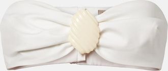 Adriana Degreas Top bandeau en mezcla de algod&oacute;n adornado