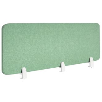 Beliani Panel Separador Ac&uacute;stico Escritorio Pet Tapizado En Tela 180 X 50 Cm Verde Split