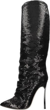 Casadei Blade Boot - Dames - Laarzen met Hak - Zwart - 36 EU - Leer - Schoenen