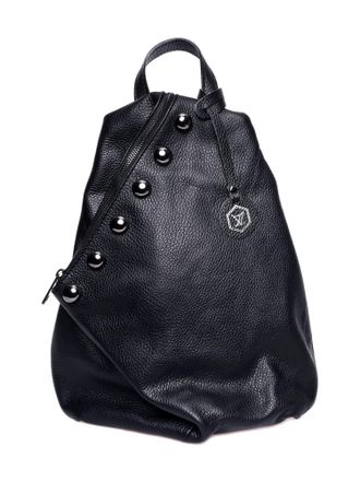 Luisa Vannini Zwart Rundleer Tas