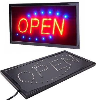 Trade Shop Insegna Luminosa A Led Con Scritta Open Per Vetrina Negozio Bar Ristorante - - Trade Shop