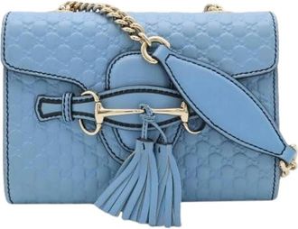 Gucci Borsa Pre-owned Vintage Canvas Mini Pochette - - Pre-owned - Donna - Blu - ONE SIZE