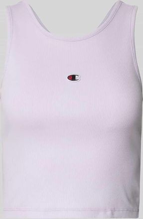 Champion Fitted Fit Crop Top mit Label-Stitching in Lavender, Gr&ouml;&szlig;e XS