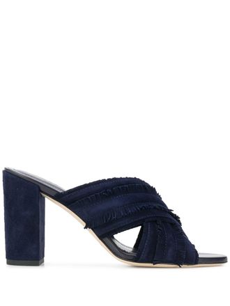 Tod's Mules con frange - Blu