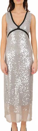 Beulah Talyn Sequin Dress In Silver