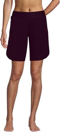 Lands End SunShade UPF 50 9 Board Shorts in Dark Wine at Nordstrom, Size 14P