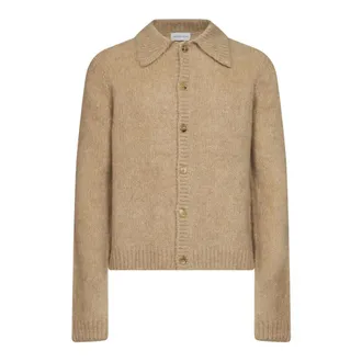 Dries Van Noten Truien & Vesten, Heren, Beige, XL, Wol, Cardigan van alpacawolmix
