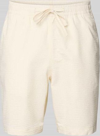 Lacoste Loose Fit Shorts aus Baumwoll-Mix in Offwhite, Gr&ouml;&szlig;e XXXL