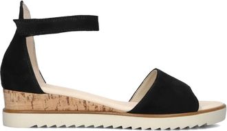 Gabor Schoenen, Dames, Zwart, 37 EU, Linnen, Dames Sandalen Stijlvol Model 780