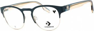 Converse Mens Silver Tone Round Eyeglass Frames CV3026