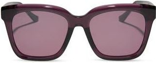 DIFF Eyewear Meredith 54mm Square Sunglasses in Aubergine With Silver Flash at Nordstrom Rack
