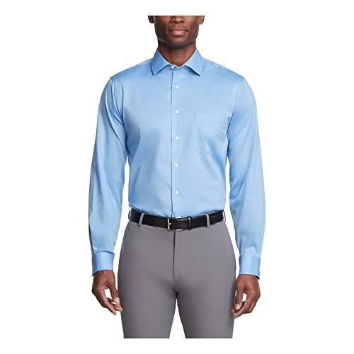 Van Heusen Dress Shirt Regular Fit Flex Collar Stretch Solid