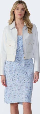 FURNIQ Flora Leather Jacket in White at Nordstrom, Size Xx-Large