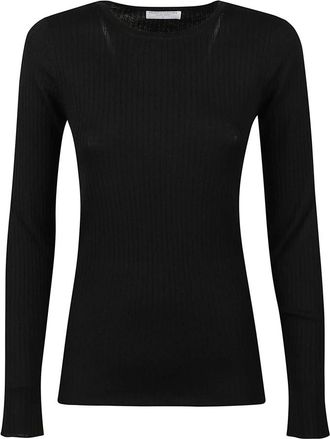 Majestic Filatures COL Rond ML - Knitwear - Mujer - Negro - M