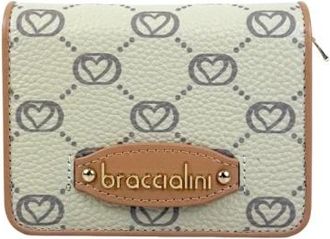 Braccialini Monogram Kleine Portemonnee - Dames - Portefeuilles - Beige - ONE Size - Leer - Accessoires
