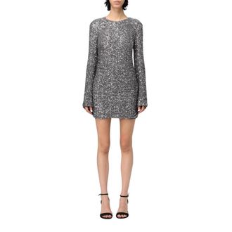 Aniye By Zilveren feestjurk - Dames - Korte kleedjes - Grijs - S - Kleedjes