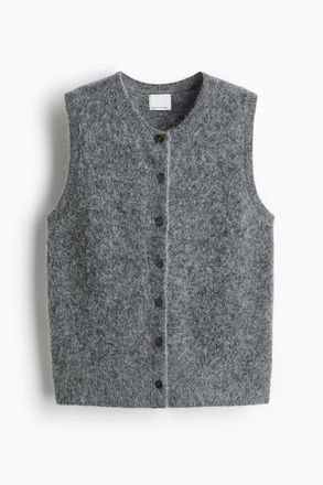 H&M Gilet aus Alpakamix - Grau