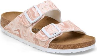 Birkenstock Womens Arizona Sandal In Marble Beige