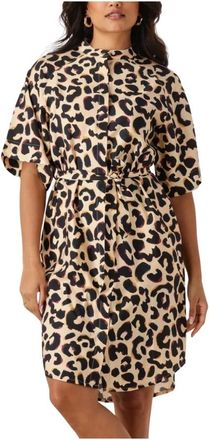 Another Label Denice Animal Jurk S/S - Dames - Korte kleedjes - Veelkleurig - S - Kleedjes