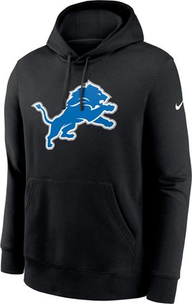Nike Detroit Lions Club Logo Nike Mens NFL Pullover Hoodie in Black | NKDK00A9J-N09