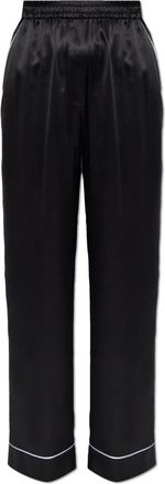 Dolce & Gabbana Zijden broek met wijde pijpen - Dames - Wijde Broeken - Zwart - M - Broeken