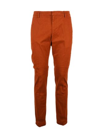 Dondup Orange Gaubert Twill Stretch Cotton Trousers
