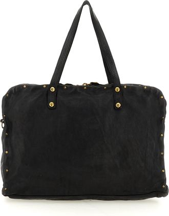 Campomaggi Clelia Large Rectangular Studded Tote Bag