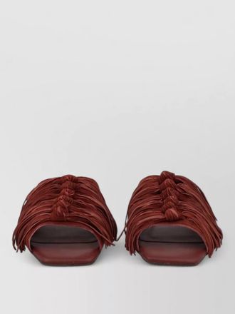 Ash flat mule brigitte fringe open toe