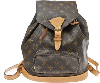 Louis Vuitton Vintage Montsouris Monogram Canvas Brown Canvas Backpack Bag (Pre-Owned)