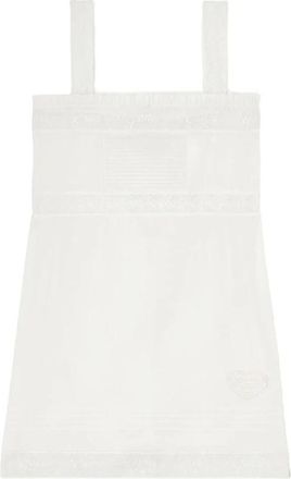 Ganni Mini abito con scollo quadrato e pizzo - - Dresses - Donna - Bianco - S
