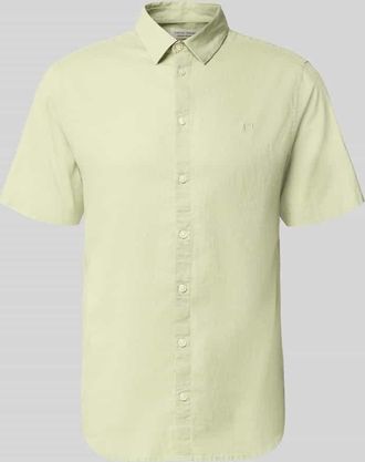 Casual Friday Casual Friday Slim Fit Freizeithemd aus Leinen-Baumwoll-Mix Modell AKSEL in Lind, Gr&ouml;&szlig;e XXL