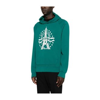 Kenzo Hoodies & sweatvesten, Heren, Groen, S, Katoen, Graphic Zip Hoodie