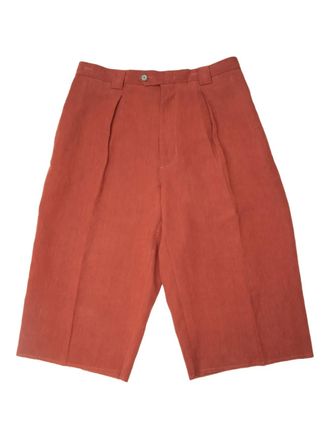 Enfants Riches Deprimes pleated frayed shorts - Red