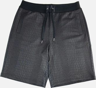 Versace Mens Versace Jeans Neoprene Scuba Metal Logo Shorts Black - Size: 35/34/32