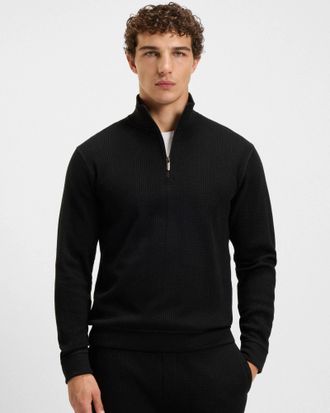 Boss Orange by Hugo Boss Mens Structure Loungewear Top in Black Cotton - Size X-Large