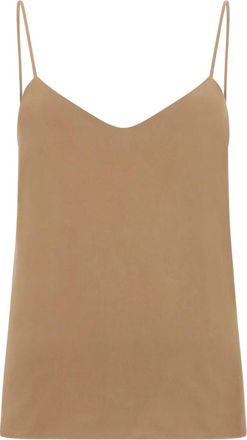 Max Mara Zijden canvas top - Dames - Tops zonder mouwen - Bruin - 2XS - Tops