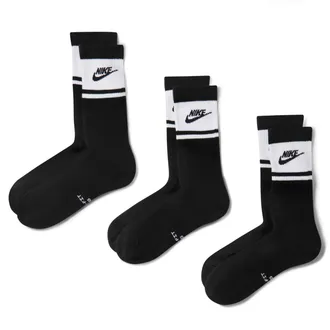 Nike Unisex Everyday Elevated Crew Socks (3 Pairs) in Black | IM7949-902