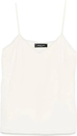 Fabiana Filippi V-hals Camisole - Dames - Tops zonder mouwen - Wit - M - Tops