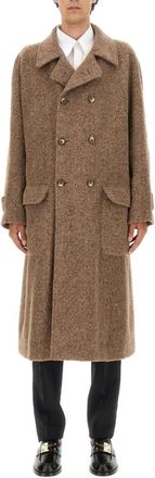 Dolce & Gabbana Single-Breasted Coats - Heren - Mantel - Bruin - L - Wol - Jassen