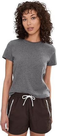 Toad&Co Re-Form Crew Womens Clothing Heather Grey : XS, Cotton/Polyester