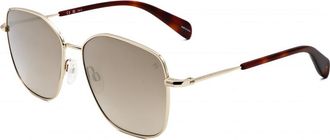 Rag & Bone Womens RNB1082 G S 57 06J Sunglasses - Gold - One Size