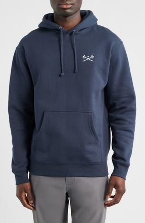 Dark Seas Go-To V2 Fleece Graphic Hoodie in Slate at Nordstrom, Size Xx-Large
