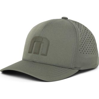 Travis Mathew Bahamas Tech Snapback Hat in Dark Olive at Nordstrom, Size One Size Oz