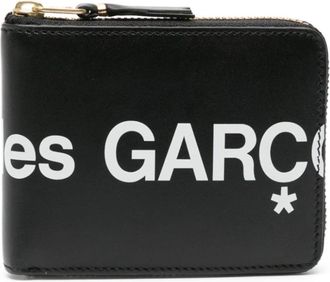 Comme Des Gar&ccedil;ons Logo Print Leren Portemonnee - Heren - Portefeuilles - Zwart - ONE Size - Leer - Accessoires