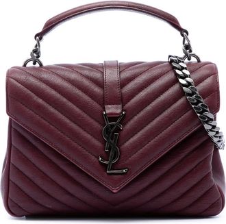 Saint Laurent Pre-owned Saint Laurent Medium Chevron Sheepskin Monogram College Satchel Ladies XN6A1269C1V9HS3A