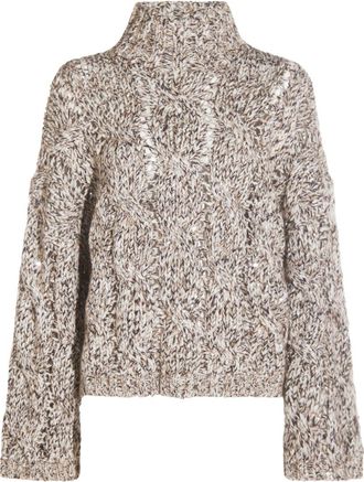 Brunello Cucinelli Sweaters Panama/Marrone-Donna
