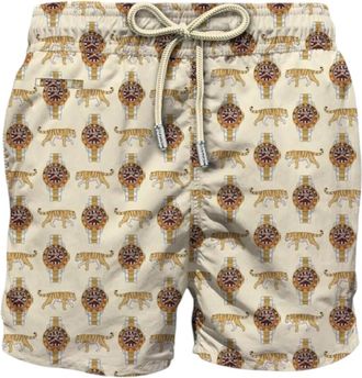 MC2 Saint Barth Lighting Micro Fantasy Ultralight Zwempak - Heren - Strandmode - Beige - 2XL - Polyester - Badmode